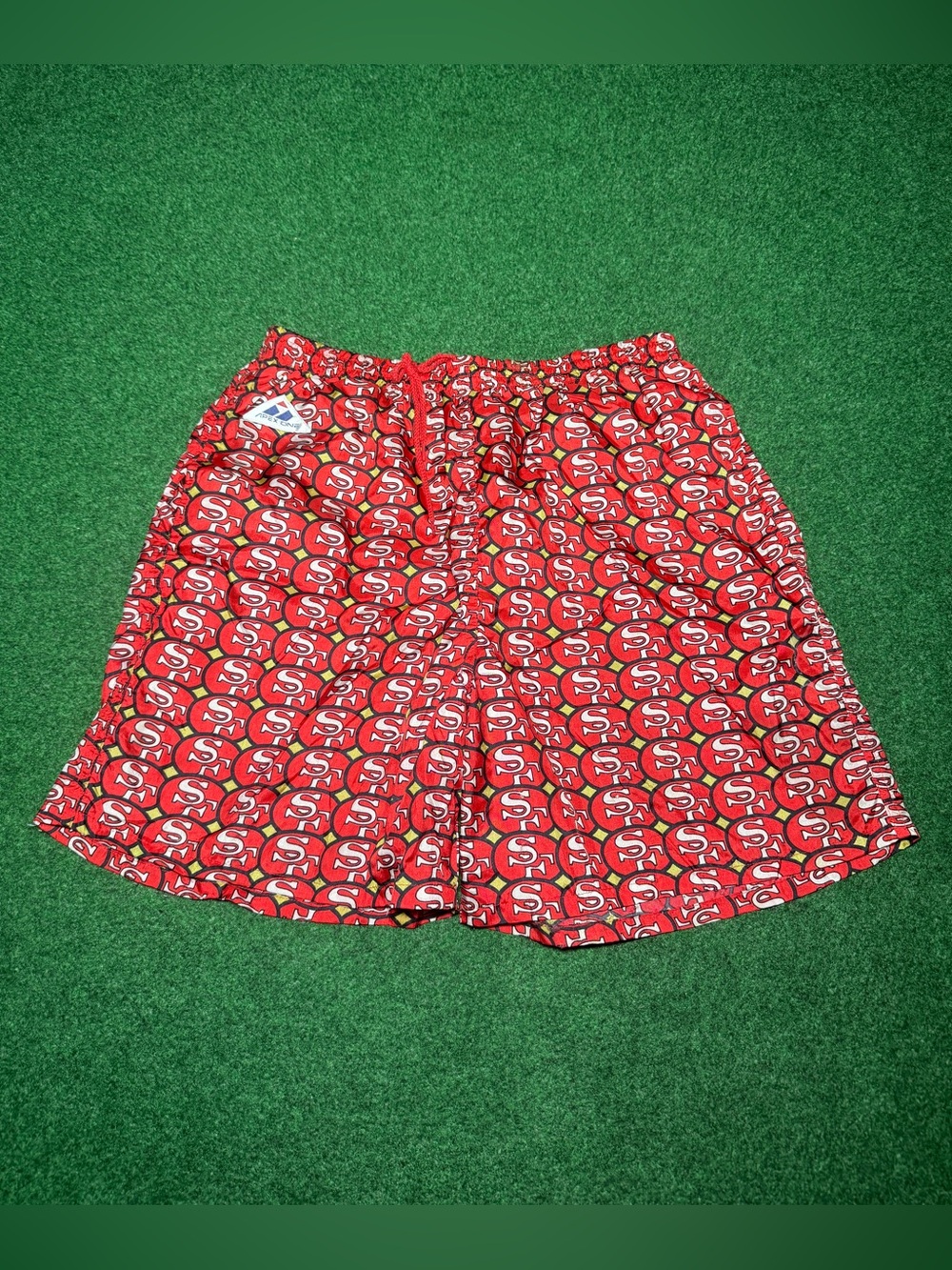 49ers Apex One Shorts Vintage 90s NFL San Francisco Football Large Red Logo 7”